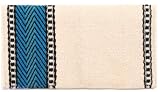 Mayatex Saddle Blanket - Bar 8 Metallics - Cream/Turquoise