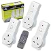 3 X Remote Control Sockets Energy Saving 20mtr Range