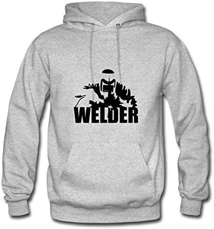 Men Hoodies Casual Welder Painting X-large With Cotton Grey