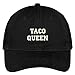 Trendy Apparel Shop Taco Queen Embroidered Low Profile Adjustable Cap Dad Hat - Black