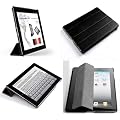Invision � iPad 2 Smart Fall und Abdeckung - Full Grade schwarz (PU) Leder mit Satin Inner Cloth - PREMIUM QUALIT�T & VORGESETZTEN ENTWURF-Funktionen, Automatisches Schlaf-Wach-FUNKTION.