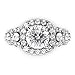 Metal Factory Sz 8 Sterling Silver 925 Round Brilliant CZ Cubic Zirconia Halo Engagement Ring