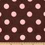54'' Wide Premier Prints Oxygen Dots Brown/Pink Fabric By The Yard
