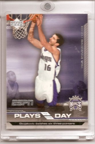 Cheap 2005 /06 Upper Deck ESPN Peja Stojakovic "Plays of the Day" Basketball Card - Mint Condition- Shipped In Protective Screwdown Case !