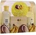 Tropical Fruit Duos Gift Set- 4 Piece Set, Shower Gel, Lotion, Soap and Puff, Coconut Banana