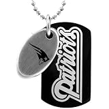 Team Titanium New England Patriots Steel & Black Two Piece Dog Tag