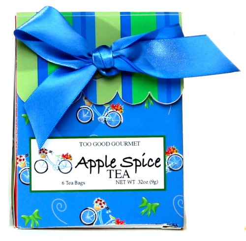 Too Good Gourmet Cinnamon Apple Tea In Blue Gift Box, 0.32-Ounce Boxes (Pack of 24) by Too Good Gourmet