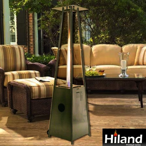 Glass Tower Propane Patio Heater in Stainless Steel