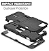iPhone SE Case, iPhone 5 / 5S Case,RANZ Black Rugged Impact Armor Hybrid Heavy Duty with Kickstand Cover for Apple iPhone SE/iPhone 5 / 5s