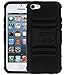 iPhone 5C Case, iPhone 5C Holster Case By E LV - Full Body Hybrid Armor Protection for iPhone 5C with Backstand and Belt Swivel Clip with 1 Screen Protector and 1 Stylus - Black