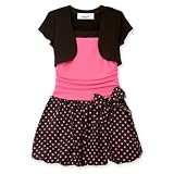 Amy Byer Girls 2-6x Pretty In Pink Polka Dots Detailed 2Fer Dress