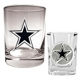 Dallas Cowboys NFL Rocks Glass & Shot Glass Set - Primary logo
