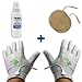 Premium Conductive Gloves Package for Electrotherapy Treatment of Pain, Swelling, Nerve and Joint Pain, Carpal Tunnel, Arthritis, etc. (1 Pair - Silver Thread) (Large)