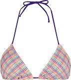 FULL TILT Rainbow Plaid Womens Swimsuit Top