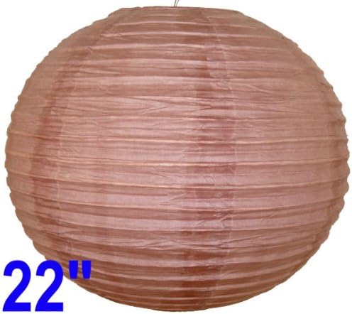 Sienna Brown Chinese/Japanese Paper Lantern/Lamp 22" Diameter - Just Artifacts Brand
