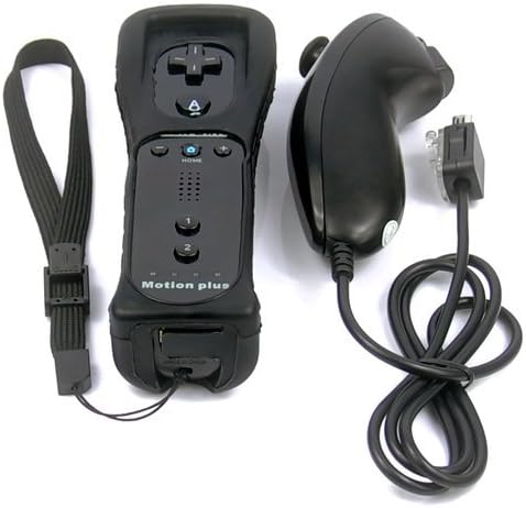 LBRNO Remote Game Controller Nunchuck Bundle Set for Wii Remote Motion Plus Nintendo with Silicon Case