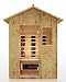 3 Person Outdooor Sauna Bamboo Ceramic Dry Heat FAR Infrared Detox New