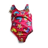 Bathing Babes by Rubbies - Toddler Girls One Piece Bathing Suit, Fuschia, Multi