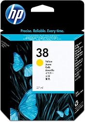 HP 38 Yellow Pigment Ink Cartridge in Retail Packaging