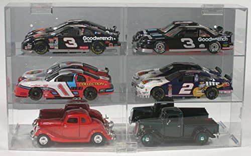 Diecast Display Case 6 Car 1/24 Scale Nascar &amp; Plastic Models