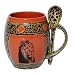 Lion Mug with Spoon in Coral