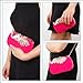 BMC Womens Elegant Rhinestone Peacock Clasp Velvet Cocktail Evening Handbag