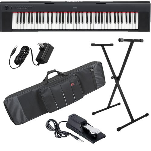 Yamaha NP31 Keyboard STAGE BUNDLE w/ Carrying Bag, Stand & Pedal