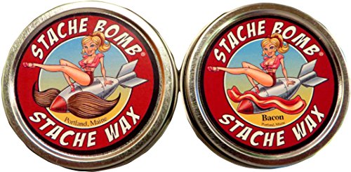 Stache Bomb Stache Wax- Moustache Wax From Maine- Twin Pack 2 tin bundle