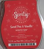Sweet Pea and Vanilla Scentsy Bar Wickless Candle Tart Warmer Wax 3.2 Fl Oz, 8 Squares