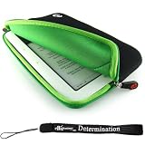 Slim High Quality Durable Glove Sleeve Case with extra pocket Custom Made For Barnes & Noble Nook eBook Reader + Includes a 4-Inch eBigvalue Determination Hand Strap