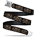 Buckle-Down Seatbelt Belt - California Grizzly Bear Outline Black/Brown - 1.5