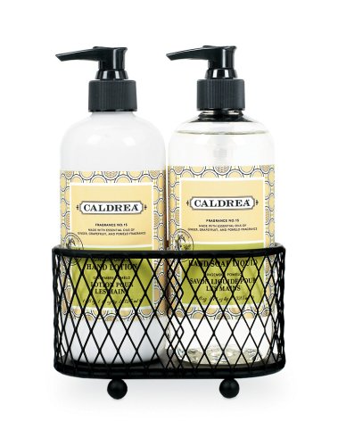 Caldrea 2-piece Petite Sink Set, Ginger Pomelo - Black by Caldrea