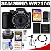 Samsung WB2100 Digital Camera (Black) with 32GB Card + Case + Battery & Charger + Tripod + HDMI Cable + Accessory Kit