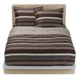 Striped Comforter - Brown