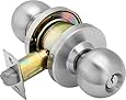 Legend 809270 Grade 2 Heavy Duty Residential, Ball Style Front Door Knob Entry Lockset, Master Keyed, US26D Stainless Steel Finish