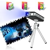 4GB Mini Slim Portable 30Lumens Multimedia Projector + microSD VGA AV MP3 MP4