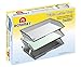 Acrimet Facility 3 Tier Letter Tray, Side Load, Letter Size/A4, Desktop File Organizer, Plastic (Clear Blue Color)