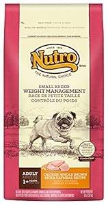 The Nutro Company Small Breed Adult Weight Management Food for Dogs with Chicken, Whole Brown Rice and Oatmeal Formula, 8-Pound