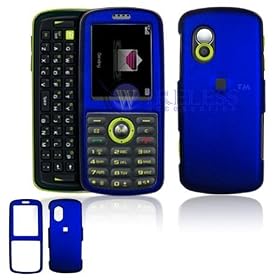 Samsung Gravity T459 Cell Phone Dark Blue Rubber Feel Protective Case Faceplate Cover