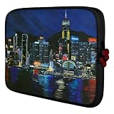 Be.ez - 100851 - LA robe Hong kong by night - Sacoche en Polyur&eacute;thane pour MacBook Air 13" - Noir