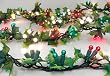 9' Pre-Lit Holly Berry Artificial Christmas Garland - Red, White & Green Lights