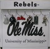 Ole Miss Rebels��� Set of 6 Football Wine Glass Charms