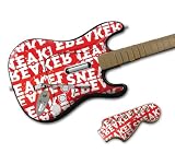 MusicSkins MS-SNFR30028 Rock Band Wireless Guitar- Sneaker Freaker- Red Skin