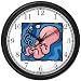 Baby Embryo Wall Clock by WatchBuddy Timepieces (Black Frame)