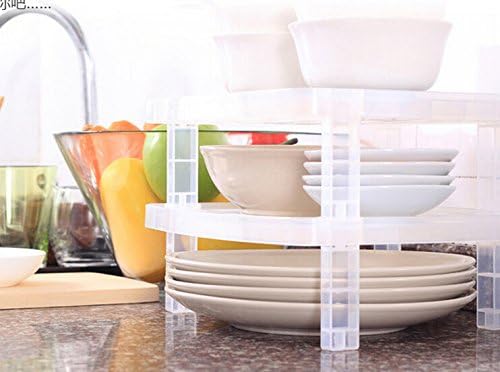 Stack Transparent Kitchen Plate Bowl Holders Display Dish Racks Storage Shelves