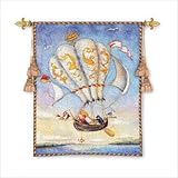 IMAGE OF Airship Tapestry Style: No Finial Black 44