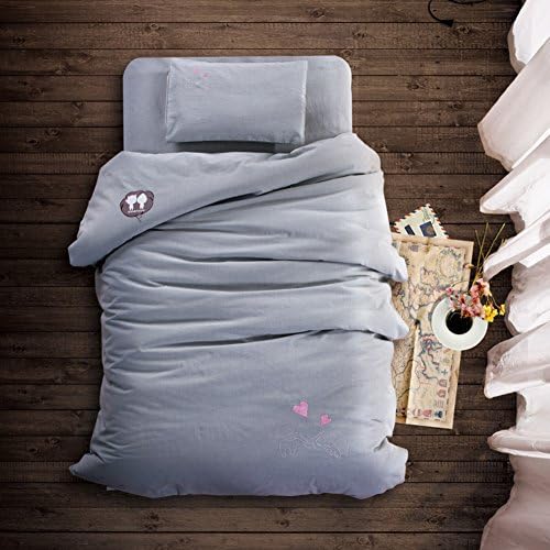 200TC Simple Pure cotton pure color Three piece suit(1Duvet cover 1Flat sheets 1Pillow)-B Twinch2