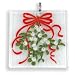 Peggy Karr Handmade Art Glass Christmas Ornament, Mistletoe