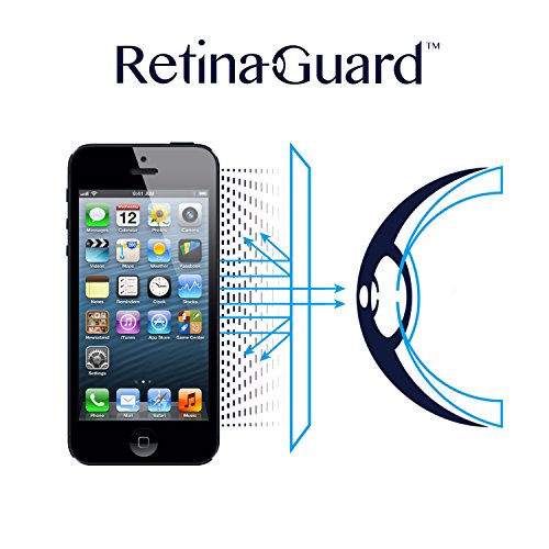 RetinaGuard Anti-blue Light Screen protector for iPhone SE / iPhone5 / 5S - SGS & Intertek Tested - Blocks Excessive Harmful Blue Light, Reduce Eye Fatigue and Eye Strain