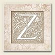 AbsorbaStone Coaster set~ Monogram Initial Z ~ 4 Tile Drink Coasters ~ code 598C